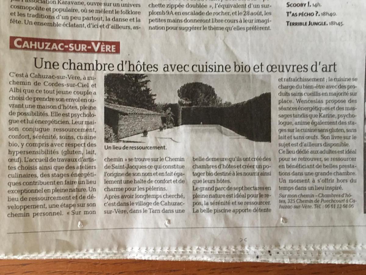 Sur Mon Chemin Chambres D'Hotes Cahuzac-sur-Vère Exteriör bild
